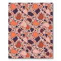 Terracotta and Plum Modern Terrazzo Abstract Rug
