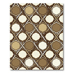 Sepia Octagonal Woven Lattice Rug