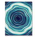 Deep Blue Circular Ocean Swirl Rug