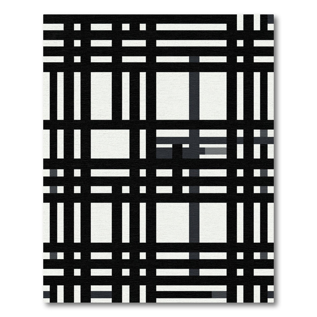 Monochrome Bold Plaid Grid Rug