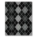 Monochromatic Diamond Quilt Composition Rug
