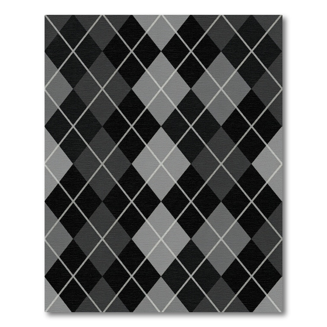 Monochromatic Diamond Quilt Composition Rug