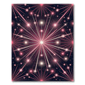 Radiant Pink Burst Starburst Rug