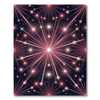 Radiant Pink Burst Starburst Rug
