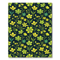 Lush Yellow Green Floral Pattern Rug