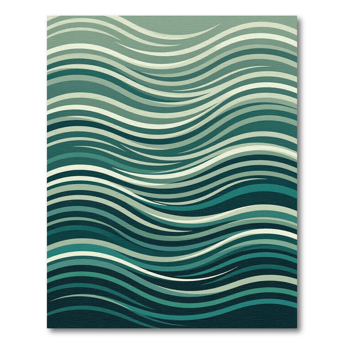 Deep Teal Fluid Stripe Rug