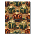 Desert Barrel Cactus Garden Arrangement Rug