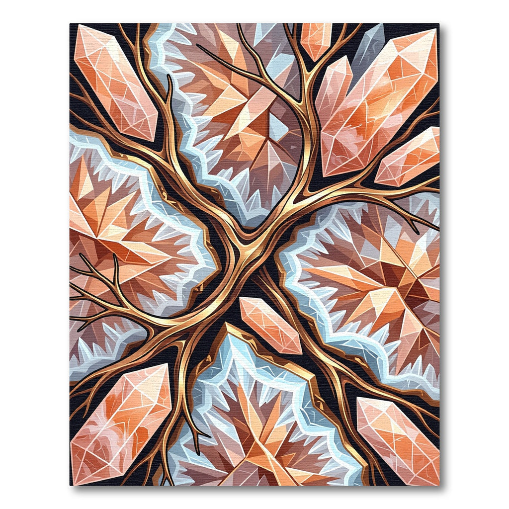 Golden Crystal Branch Radiance Rug