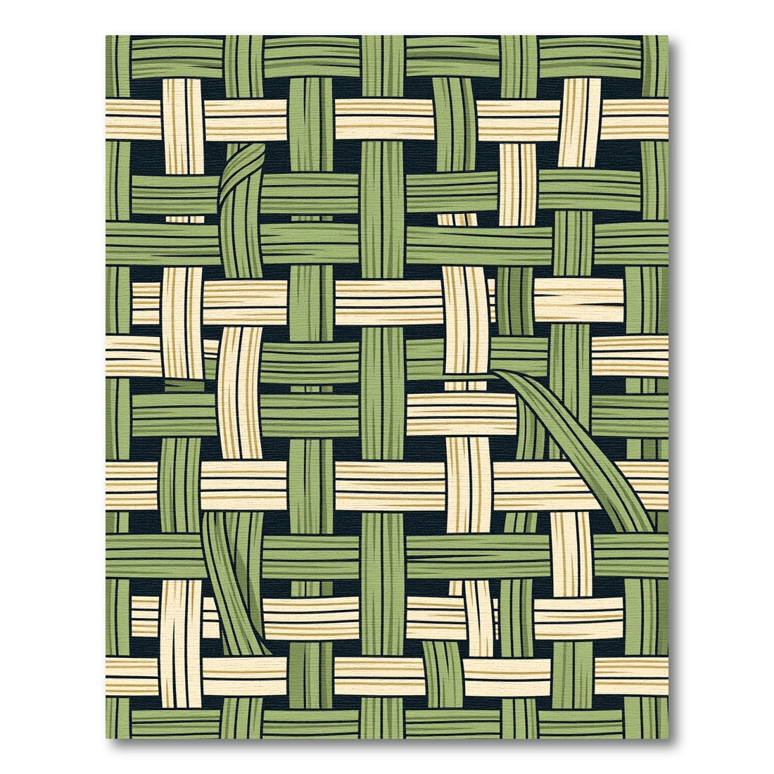 Woven Sage And Cream Texture Rug