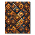 Warm Earth Tones Sun Vase Diamonds Rug