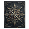Gothic Bronze Compass Star Medallion Rug