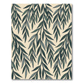 Elegant Willow Leaf Sage Botanical Rug