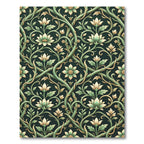 Emerald Botanical Vine Floral Flourish Rug