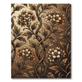 Warm Tan Floral Vine Symmetry Rug
