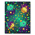Vibrant Multicolor Abstract Neon Ink Splash Rug