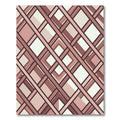 Modern Dusty Rose Lattice Geometric Rug