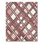 Modern Dusty Rose Lattice Geometric Rug