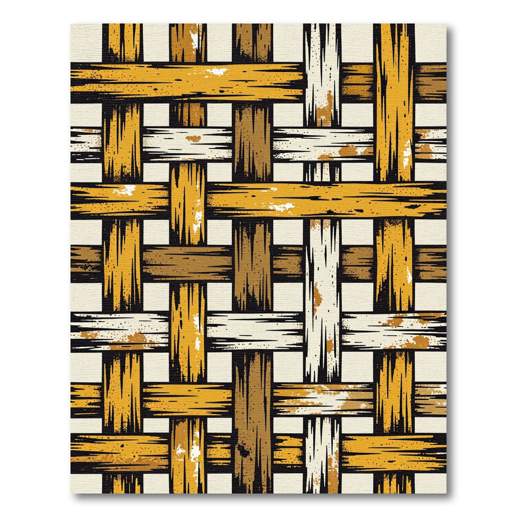 Rustic Woven Texture Amber Rug