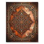 Intricate Burnt Orange Radiant Mandala Rug