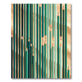 Modern Forest Green Abstract Pencil Stripe Rug
