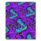Trippy Psychedelic Purple Swirl Heart Rug