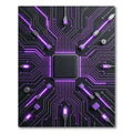 Neon Cybernetic Circuitry Glowing Abstract Art Rug