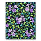 Lavender Floral Vine Garden Rug