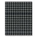 Classic Gray Houndstooth Pattern Rug
