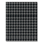 Classic Gray Houndstooth Pattern Rug