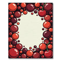 Vibrant Red Cherry Bubble Frame Rug
