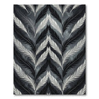 Monochrome Feather Chevron Arrangement Rug