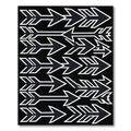 Monochrome Geometric Arrow Graphic Rug