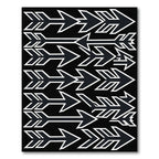 Monochrome Geometric Arrow Graphic Rug
