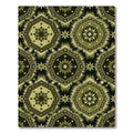 Olive Green Floral Star Octagon Rug