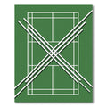 Minimalist Emerald Green Geometric Crossed Lines Rug