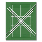 Minimalist Emerald Green Geometric Crossed Lines Rug