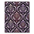 Lavender Violet Damask Scroll Work Rug