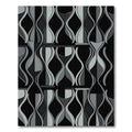 Retro Gray Hourglass Waves Rug