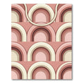 Retro Blush Arch Geometric Art Rug