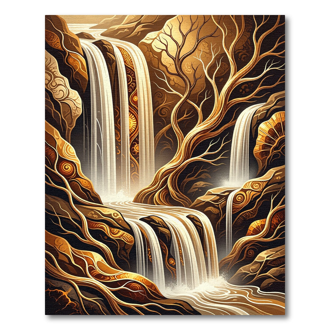 Golden Waterfall Organic Roots Rug