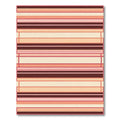 Warm Coral Red Striped Contemporary Rug