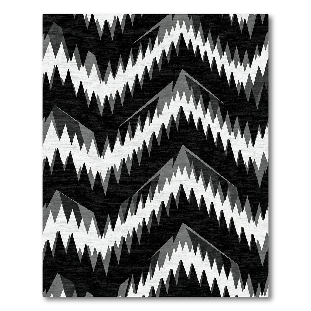Distorted Geometric Sharp Peak Pattern Rug