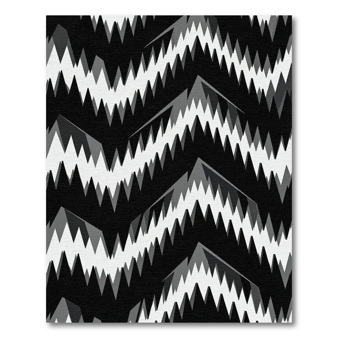 Distorted Geometric Sharp Peak Pattern Rug