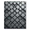 Sophisticated Charcoal Interlocking Lattice Geometric Rug