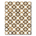 Geometric Honeycomb Neutral Tones Rug