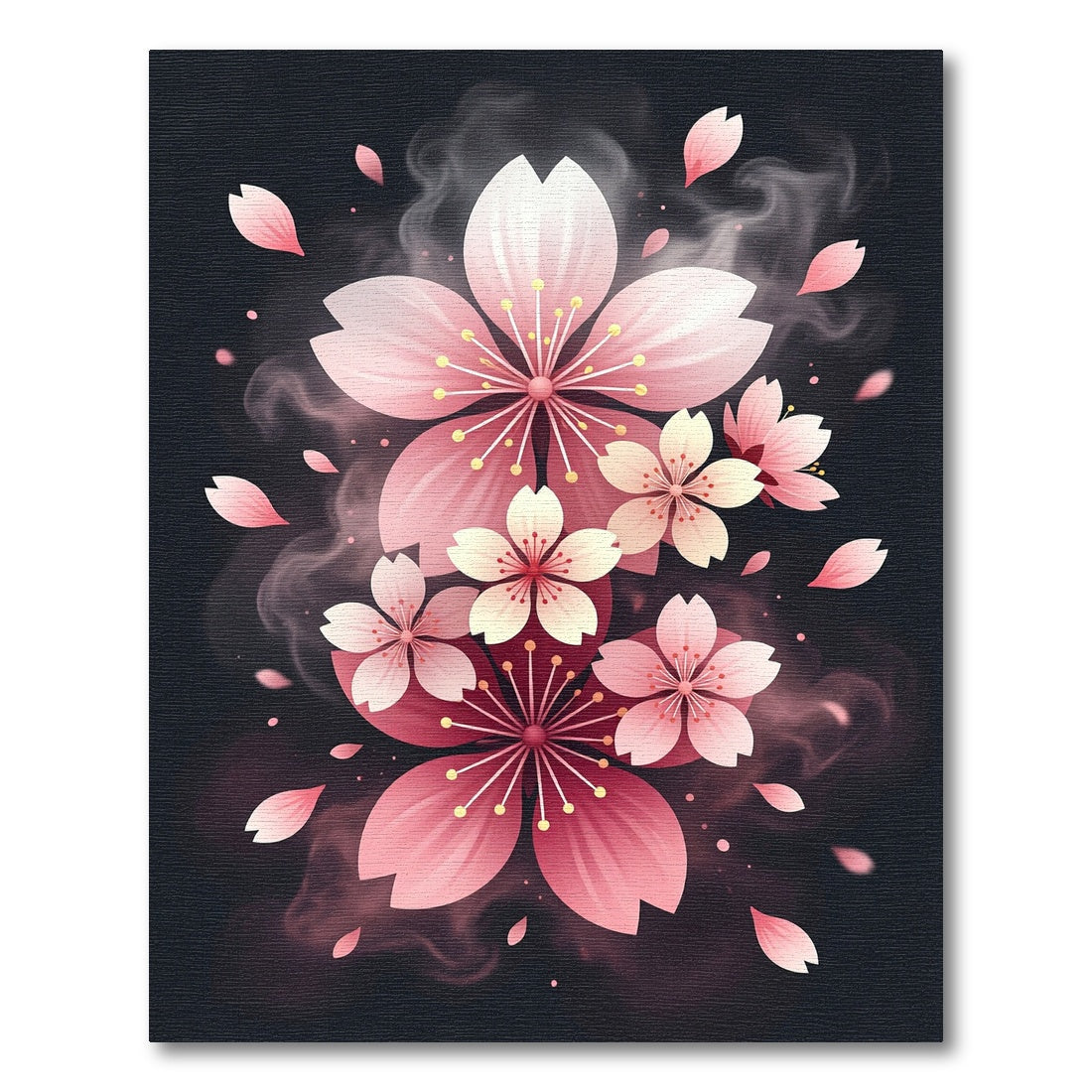 Pink Cherry Blossom Spring Swirls Rug