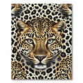 Golden Leopard Face Spotted Accents Rug