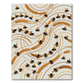 Golden Honey Bee Wheat Swirls Rug
