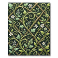 Verdant Vine Lattice White Bloom Rug