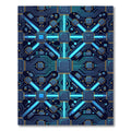 Neon Circuit Board Digital Tech Grid Rug